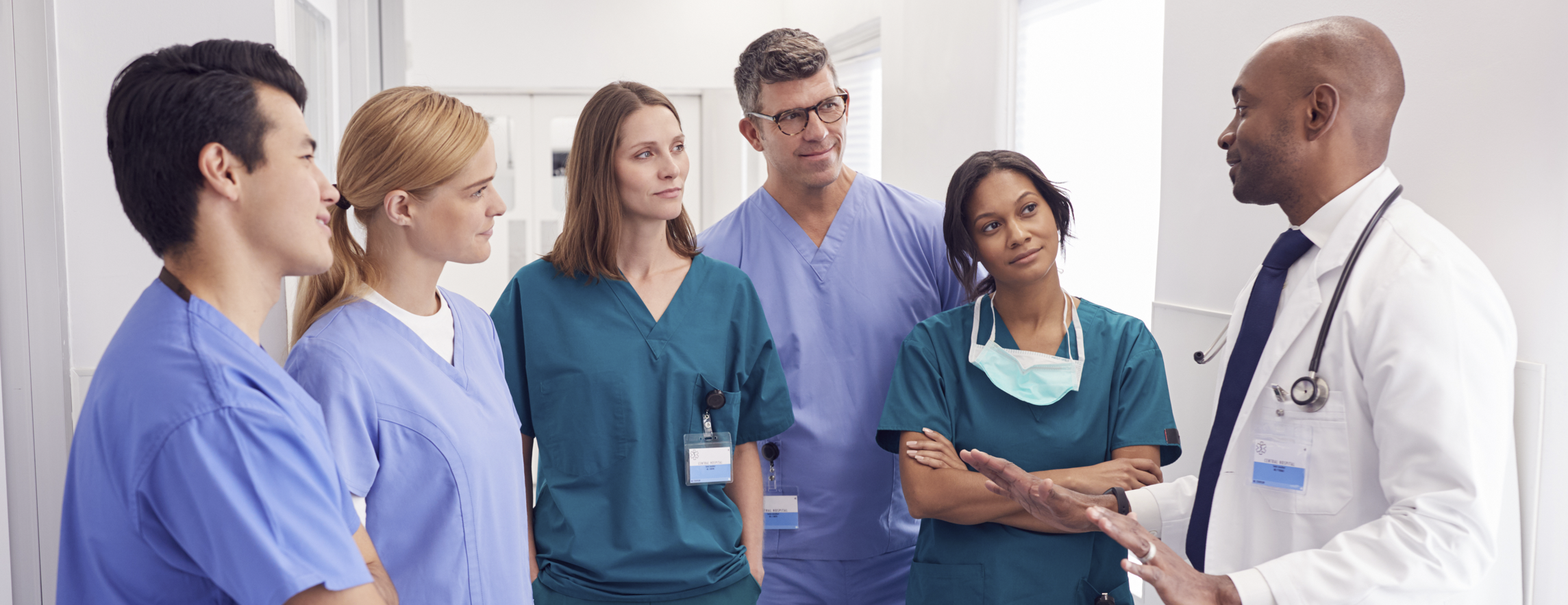 Healthcare team huddle